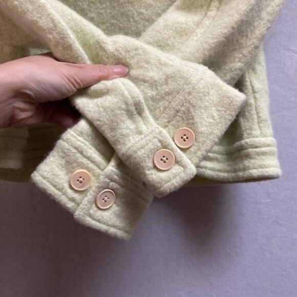 Wilfred Aritzia cropped short Ganna merino wool 3/4 sleevese button jacket Sz S - Picture 11 of 11